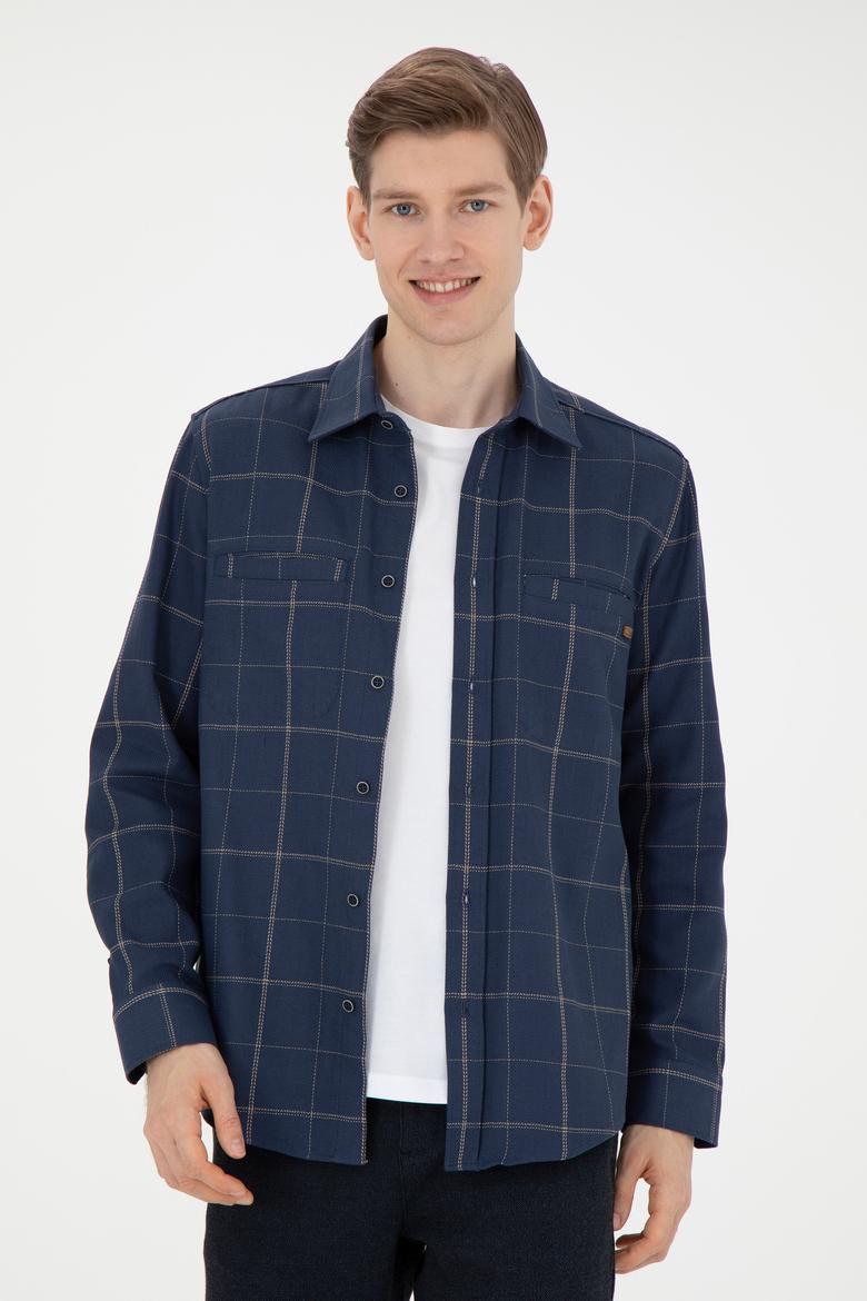 Erkek Lacivert Uzun Kollu Gömlek - 50272684026