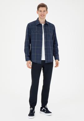 Erkek Lacivert Uzun Kollu Gömlek - 50272684026