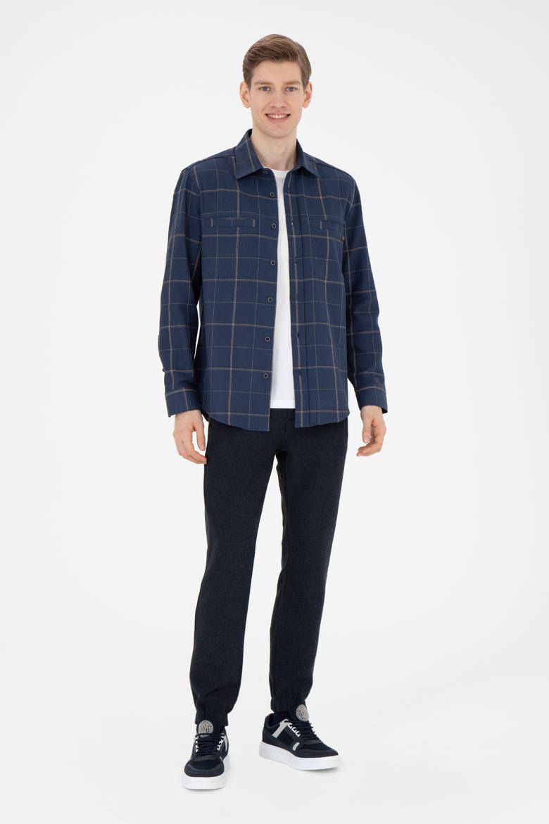 Erkek Lacivert Uzun Kollu Gömlek - 50272684026