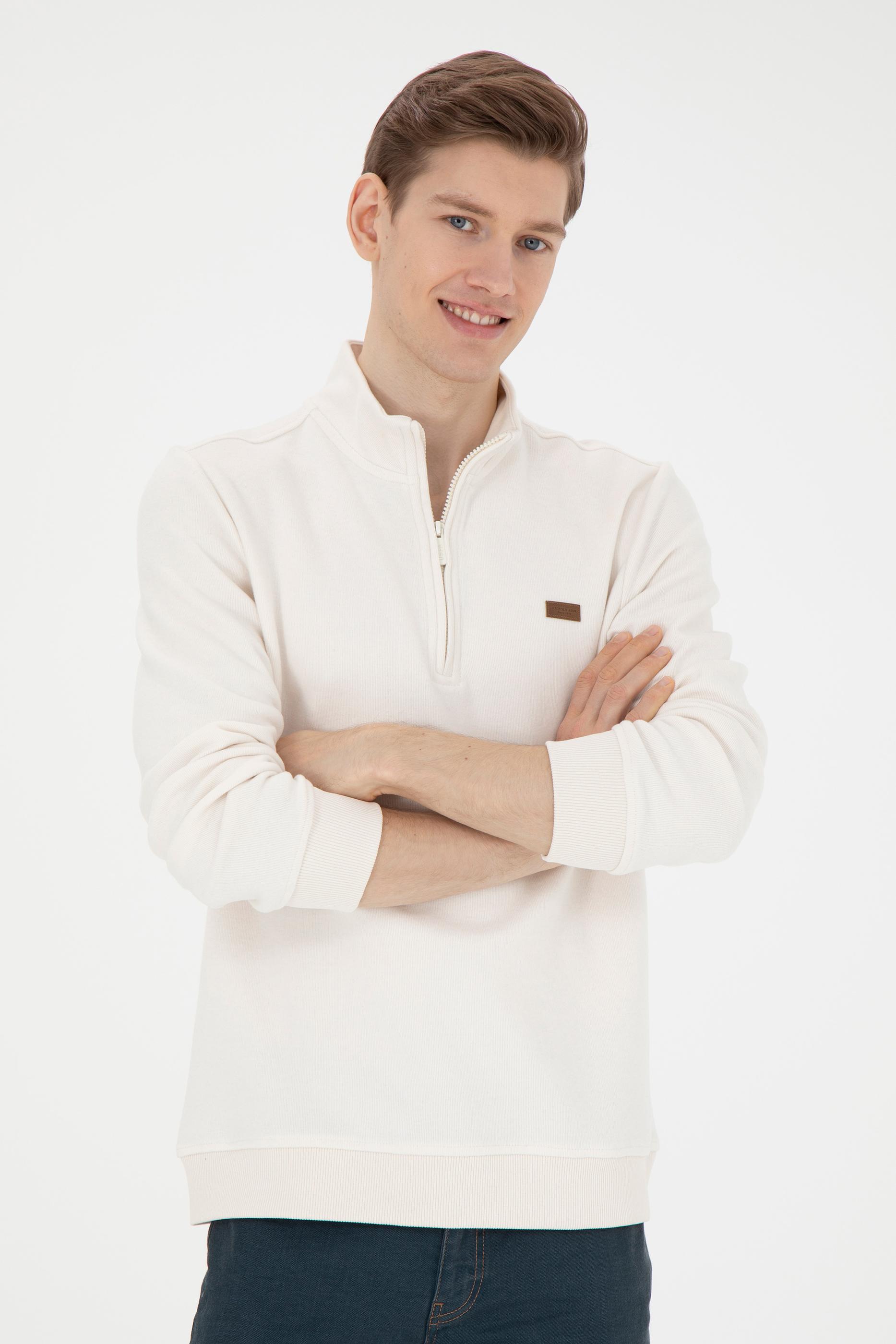 Erkek Ekru Sweatshirt