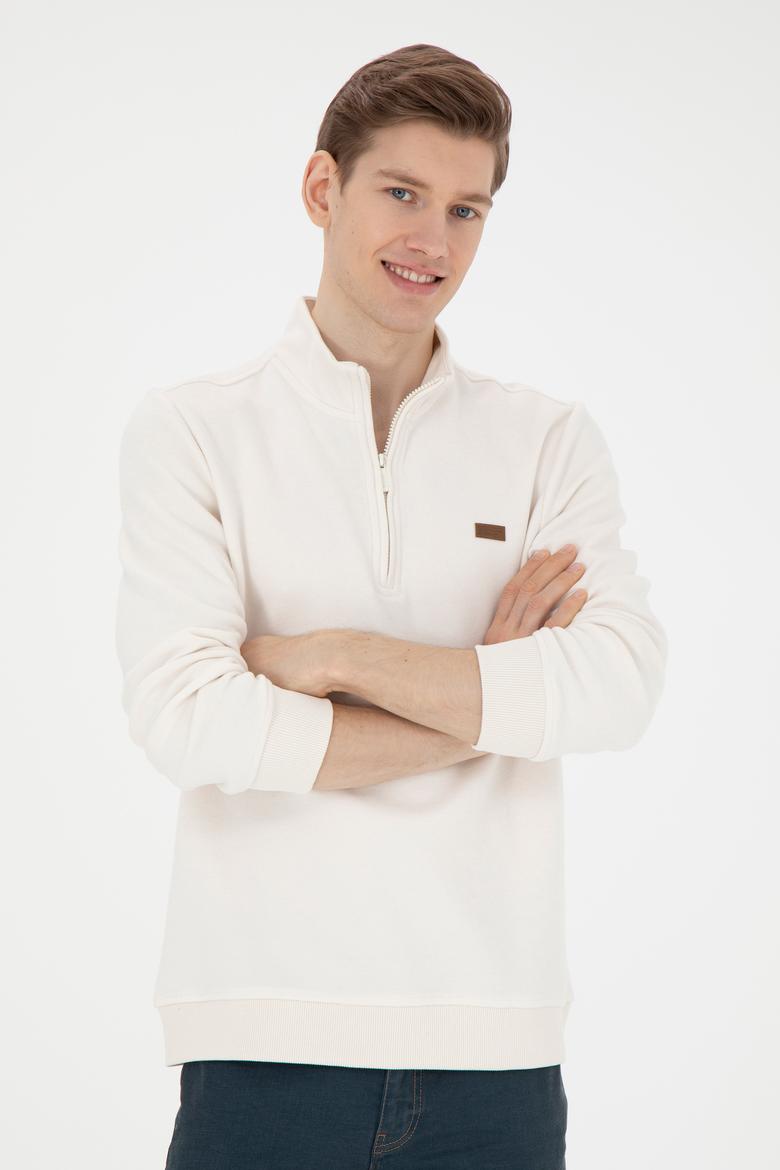 Erkek Ekru Sweatshirt - 50289124046