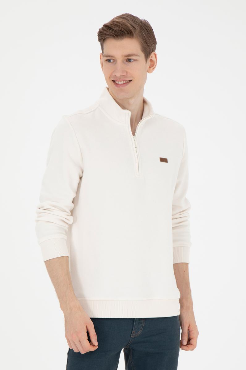 Erkek Ekru Sweatshirt