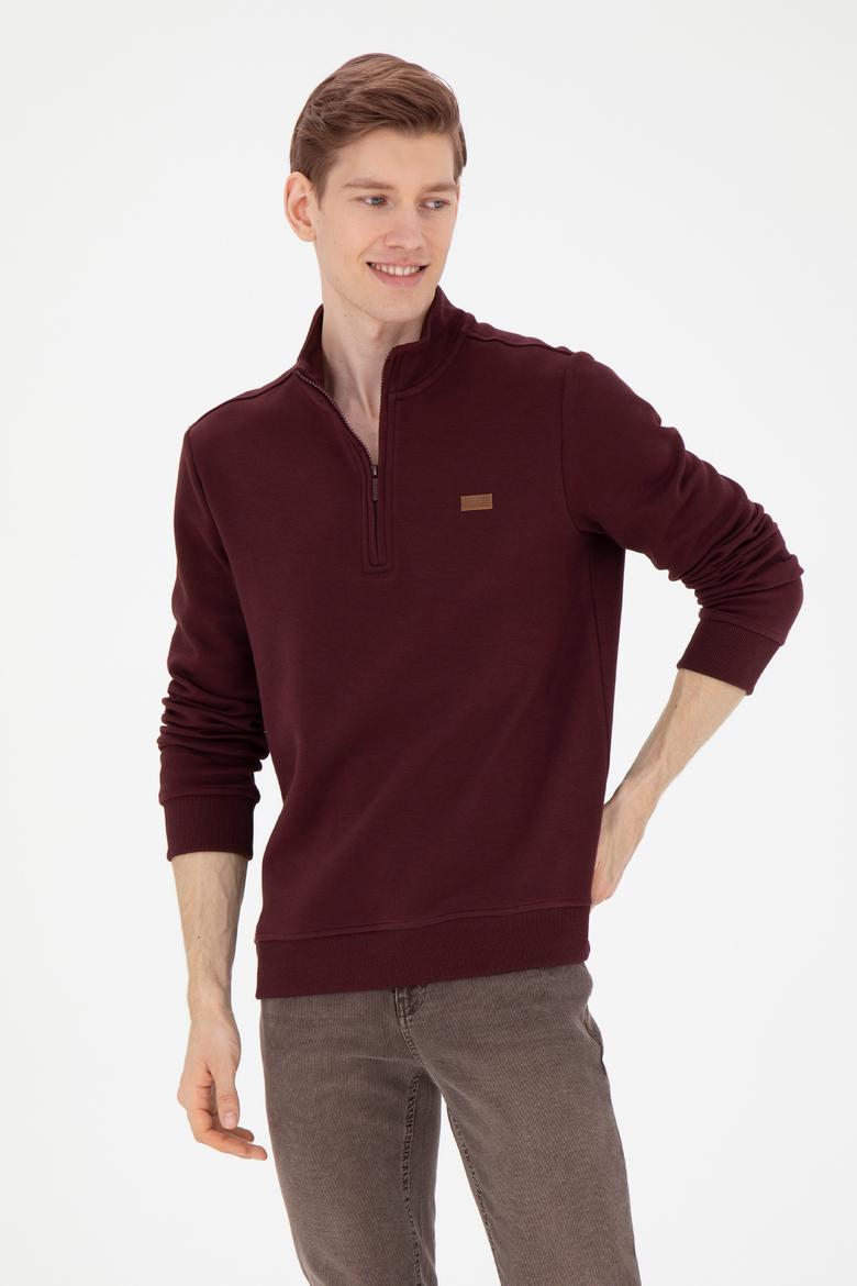 Erkek Bordo Sweatshirt