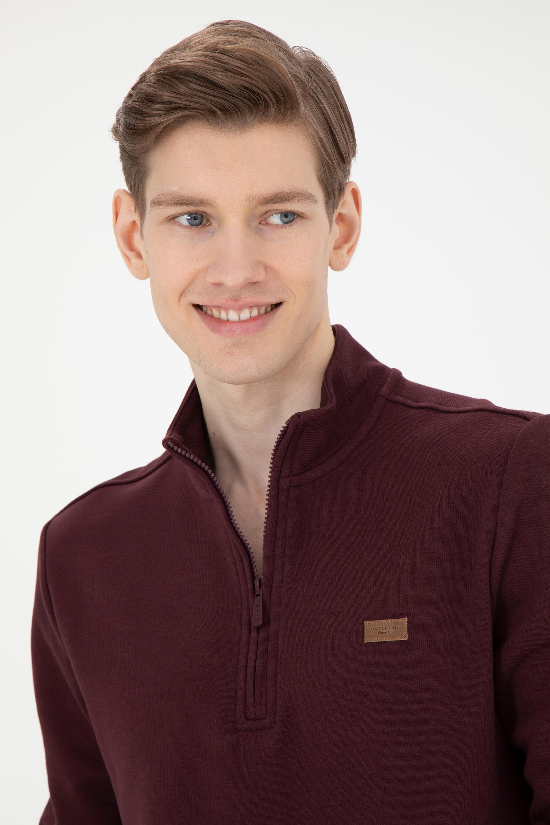 Erkek Bordo Sweatshirt