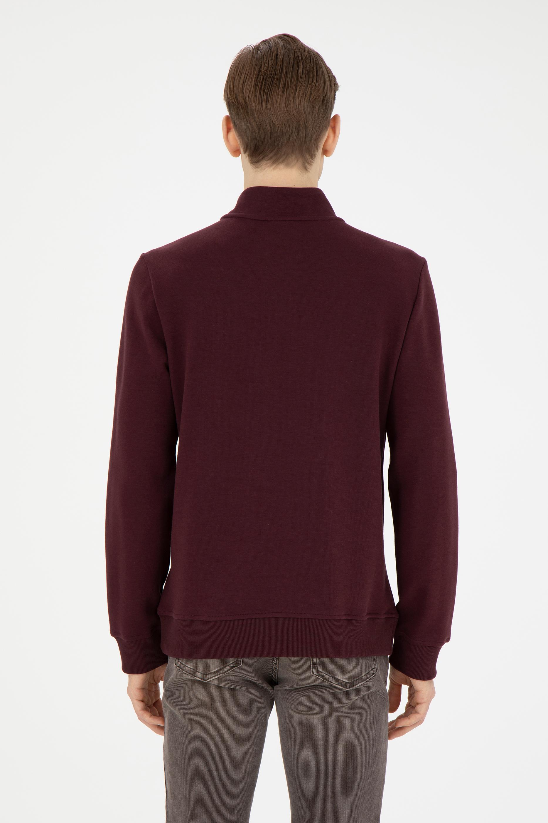 Erkek Bordo Sweatshirt
