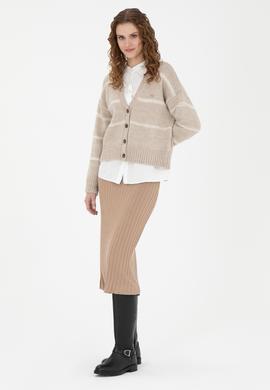 Kadın Taş Triko Hırka - 50269490017