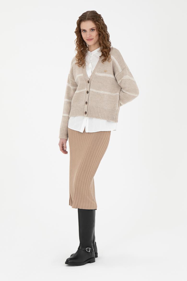 Kadın Taş Triko Hırka - 50269490017