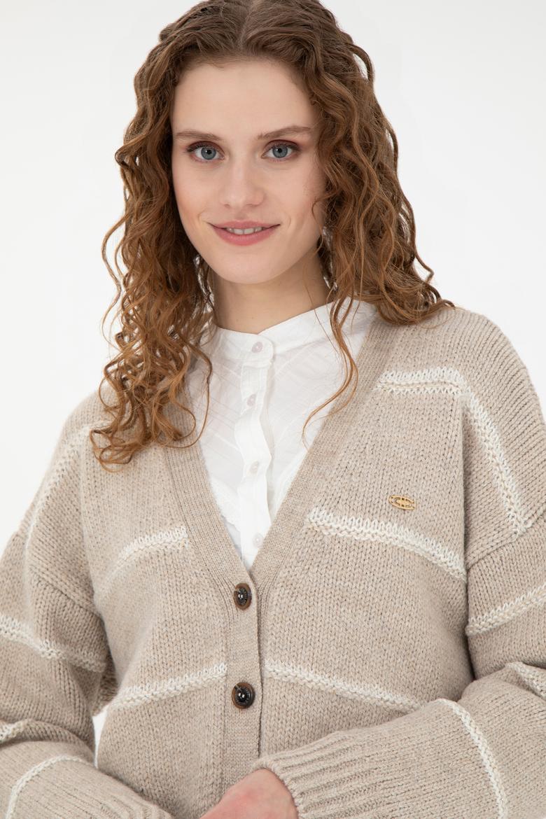 Kadın Taş Triko Hırka - 50269490017