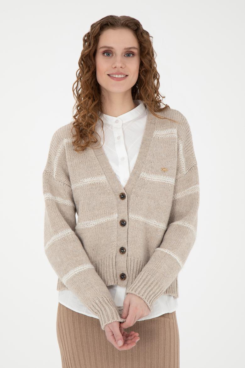 Kadın Taş Triko Hırka - 50269490017