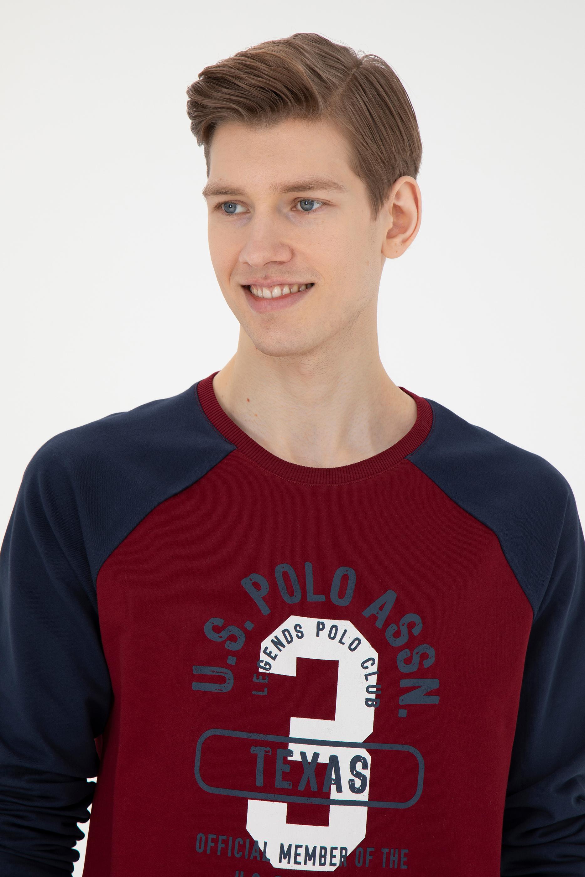 Erkek Bordo Sweatshirt