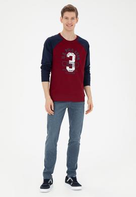 Erkek Bordo Sweatshirt - 50270753032