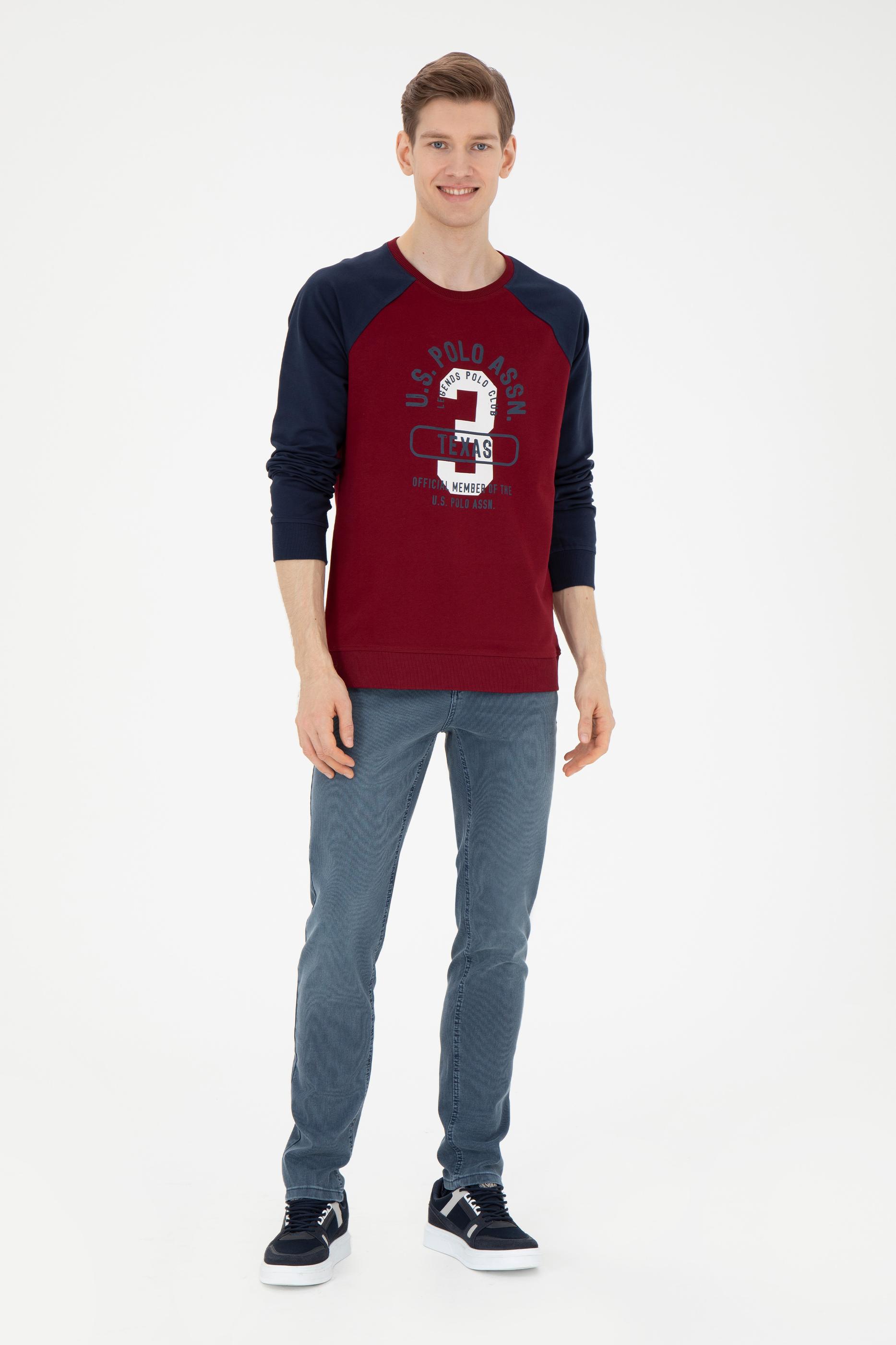 Erkek Bordo Sweatshirt