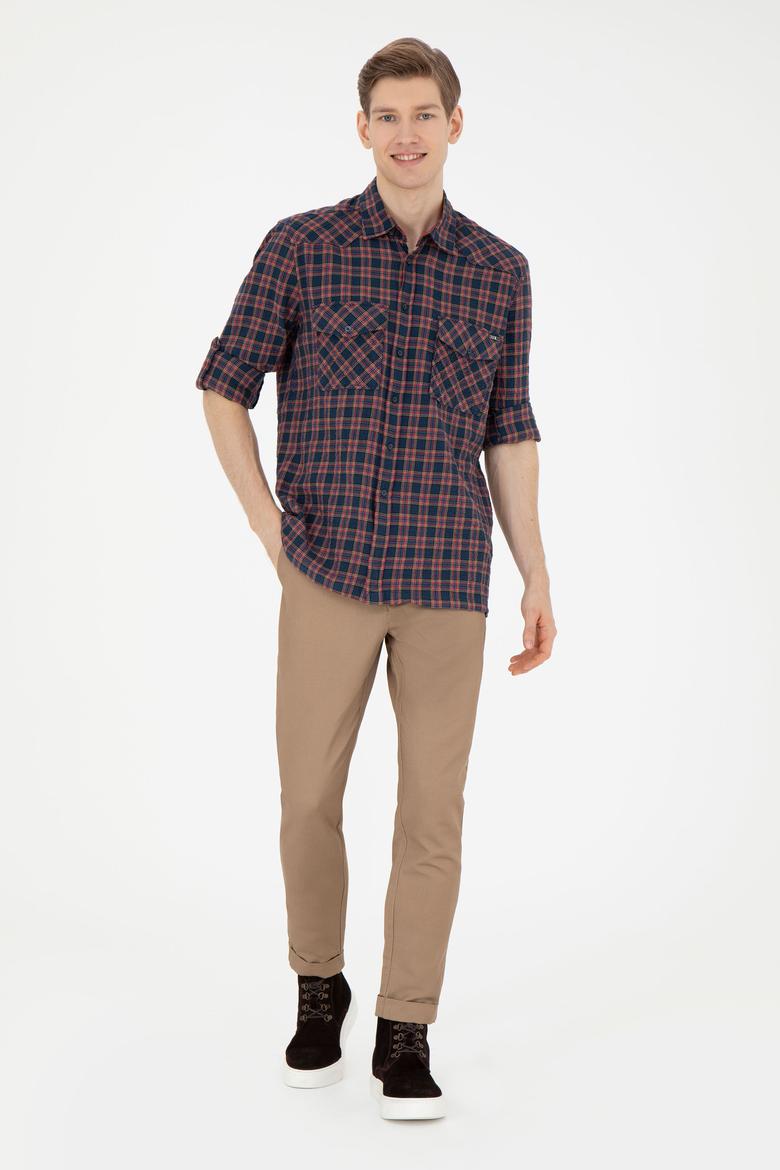 Erkek Lacivert Uzun Kollu Gömlek - 50272869007