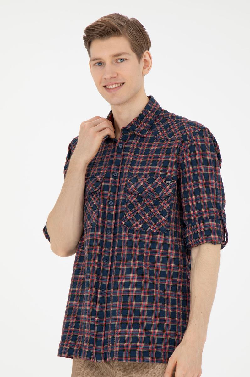 Erkek Lacivert Uzun Kollu Gömlek