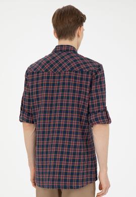 Erkek Lacivert Uzun Kollu Gömlek - 50272869007