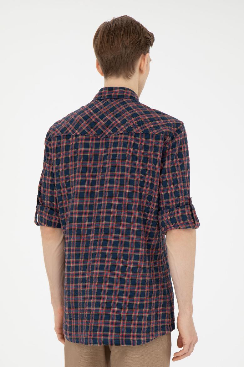 Erkek Lacivert Uzun Kollu Gömlek - 50272869007