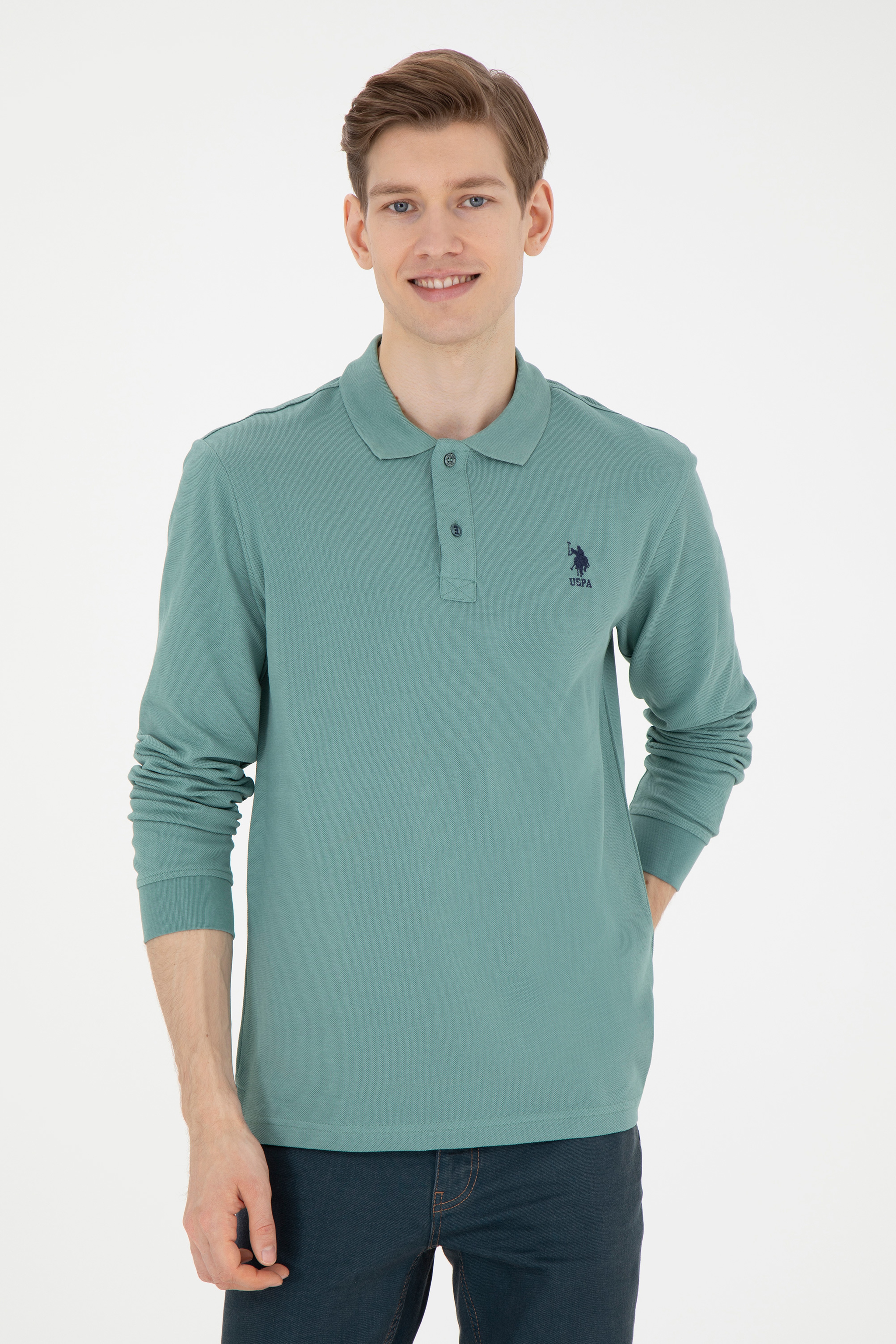 Erkek Mint Basic Sweatshirt - Image 1