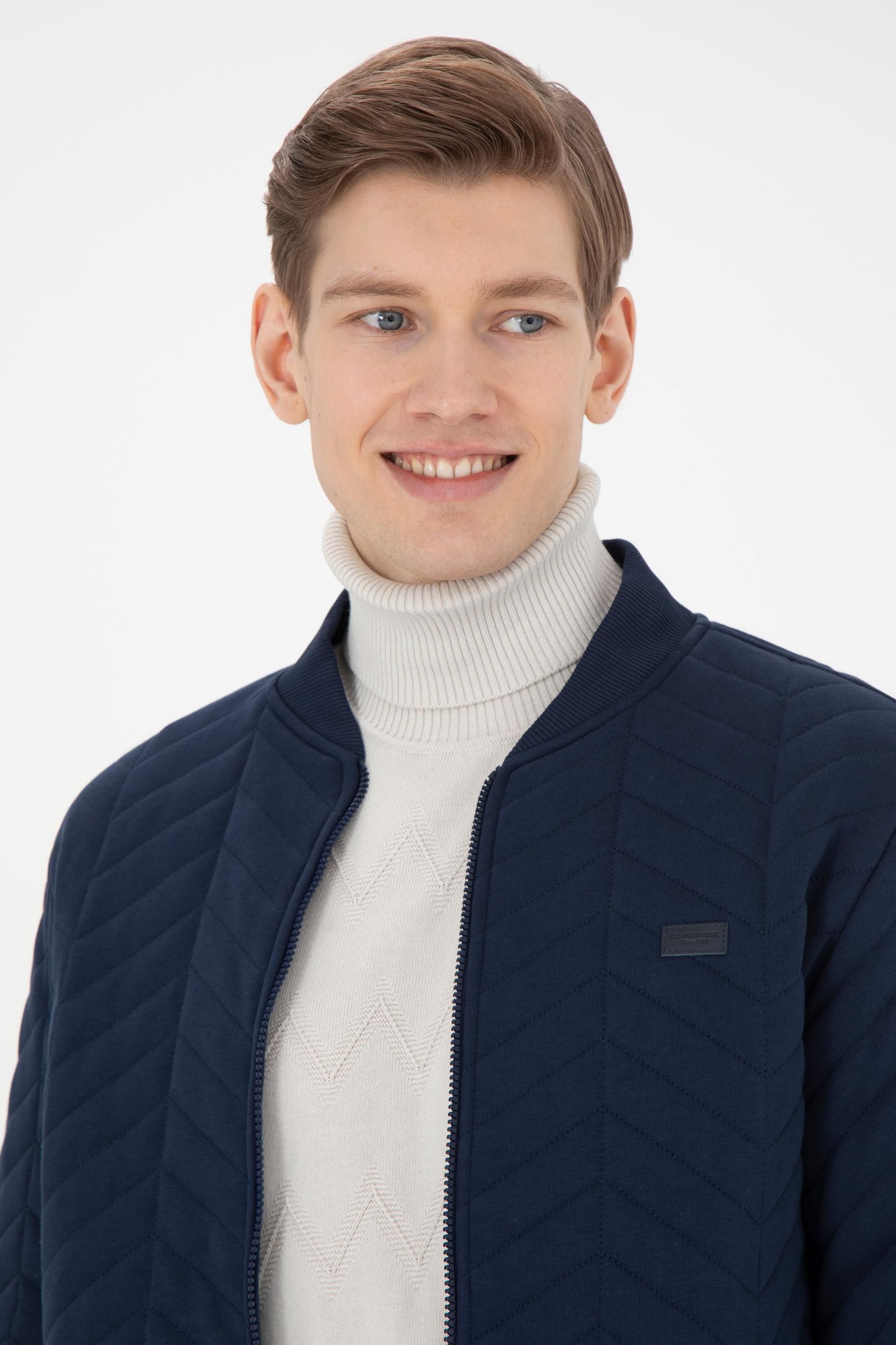 Erkek Lacivert Örme Hırka