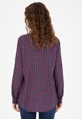 Kadın Lacivert Uzun Kollu Gömlek - 50271510007