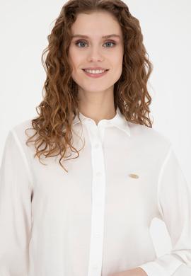 Kadın Beyaz Uzun Kollu Gömlek - 50271862023