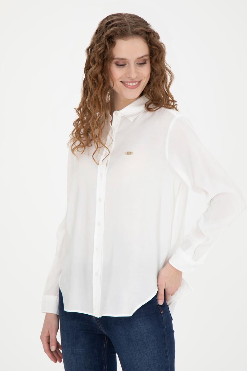 Kadın Beyaz Uzun Kollu Gömlek