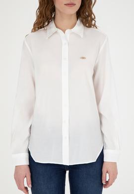 Kadın Beyaz Uzun Kollu Gömlek - 50271862023