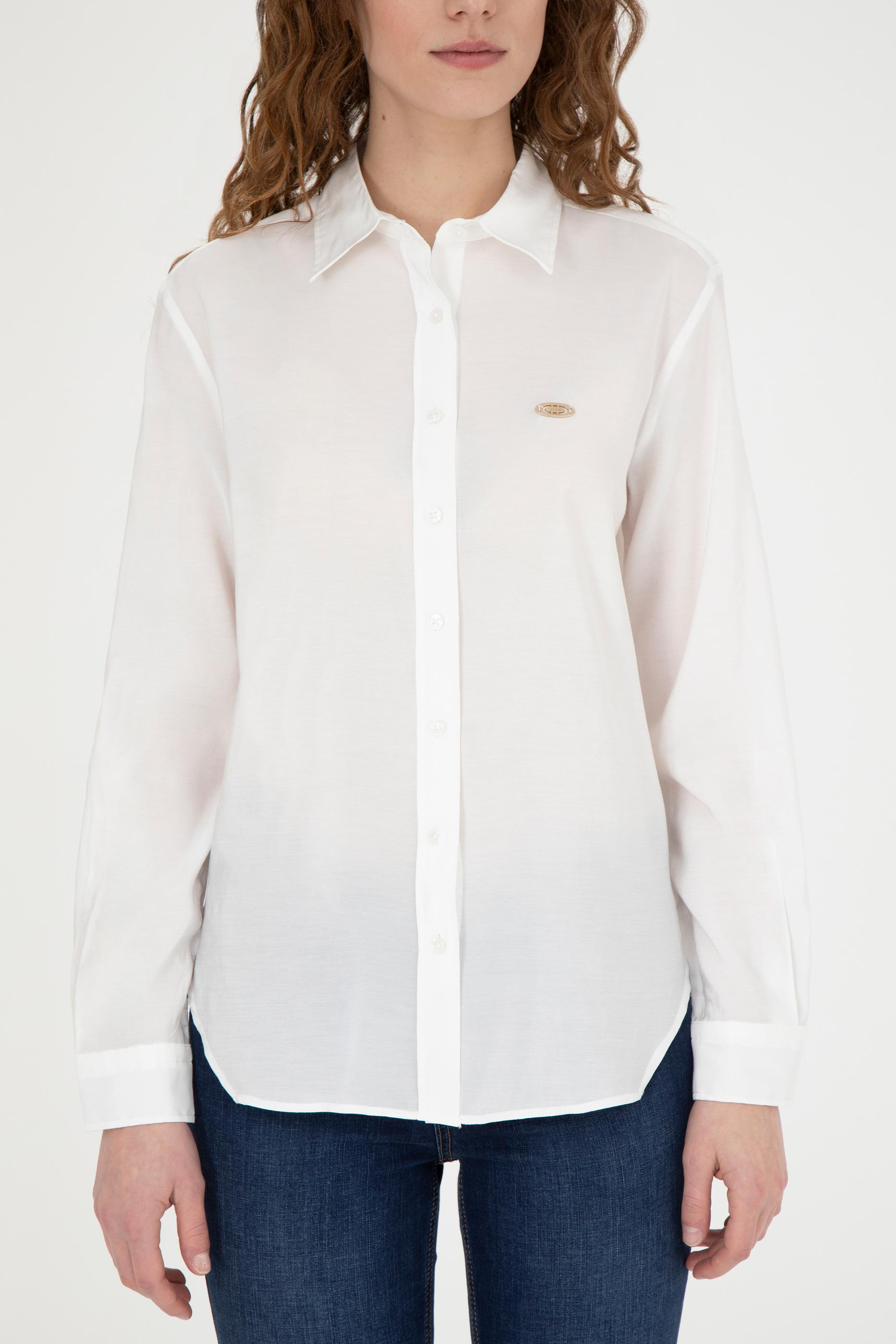 Kadın Beyaz Uzun Kollu Gömlek