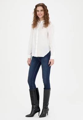 Kadın Beyaz Uzun Kollu Gömlek - 50271862023