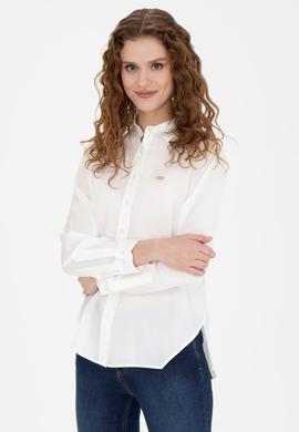 Kadın Beyaz Uzun Kollu Gömlek - 50271862023