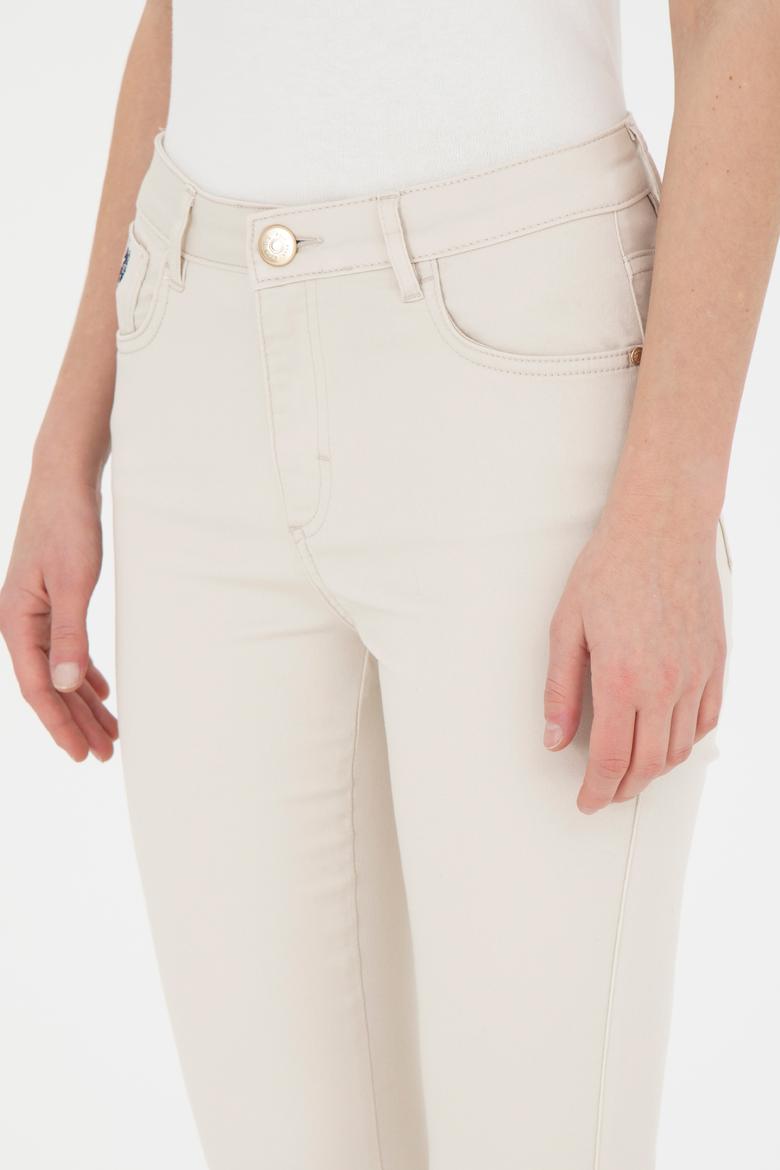 Kadın Bej Kanvas Pantolon - 50289448003