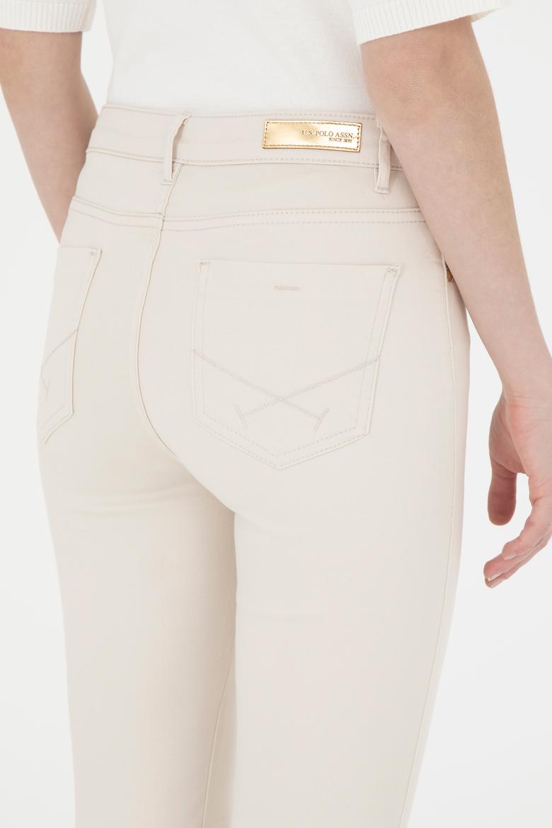 Kadın Bej Kanvas Pantolon - 50289448003