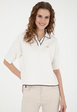 Kadın Krem V Yaka Kazak - 50289217011