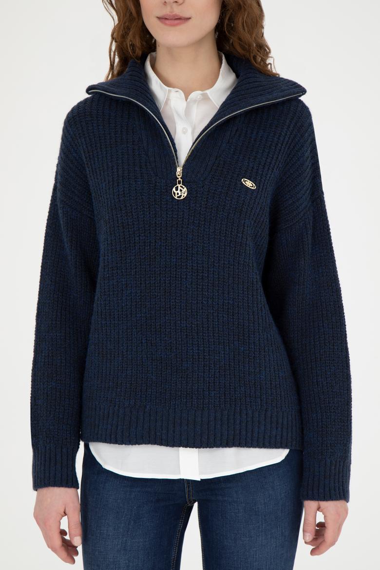 Kadın Lacivert Kazak - 50277299035