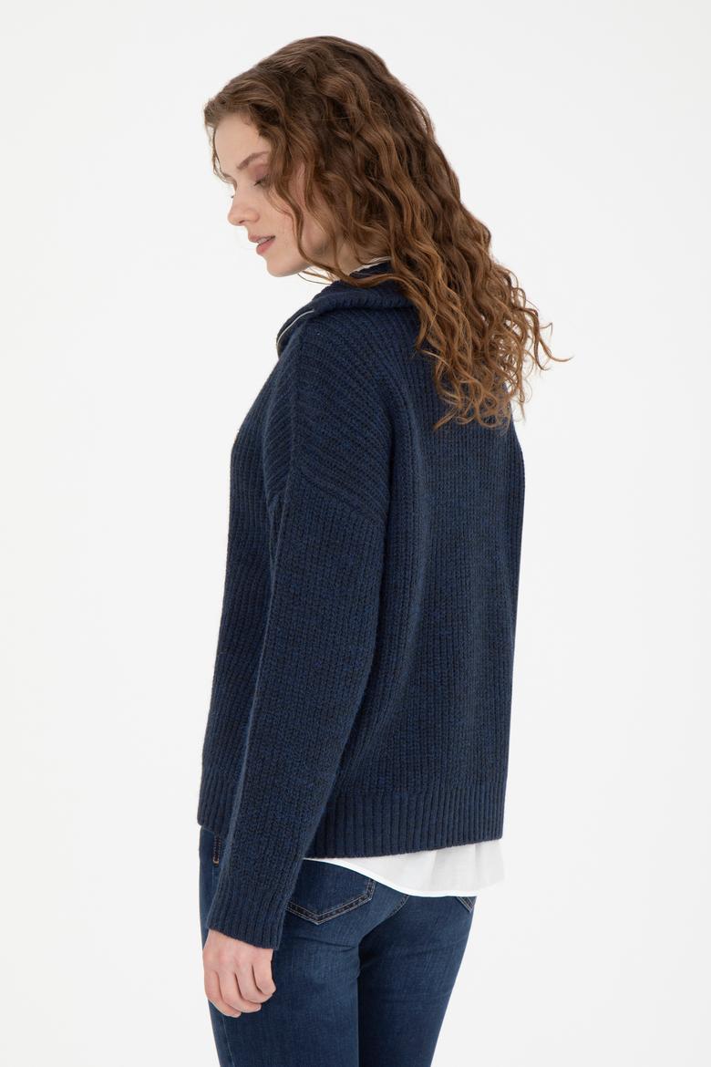 Kadın Lacivert Kazak - 50277299035