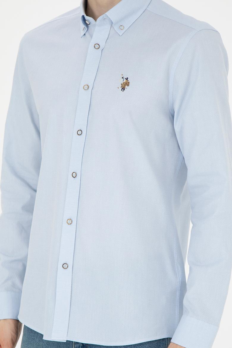 Erkek Açık Mavi Uzun Kollu Basic Gömlek - 50271292001