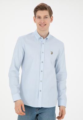 Erkek Açık Mavi Uzun Kollu Basic Gömlek - 50271292001