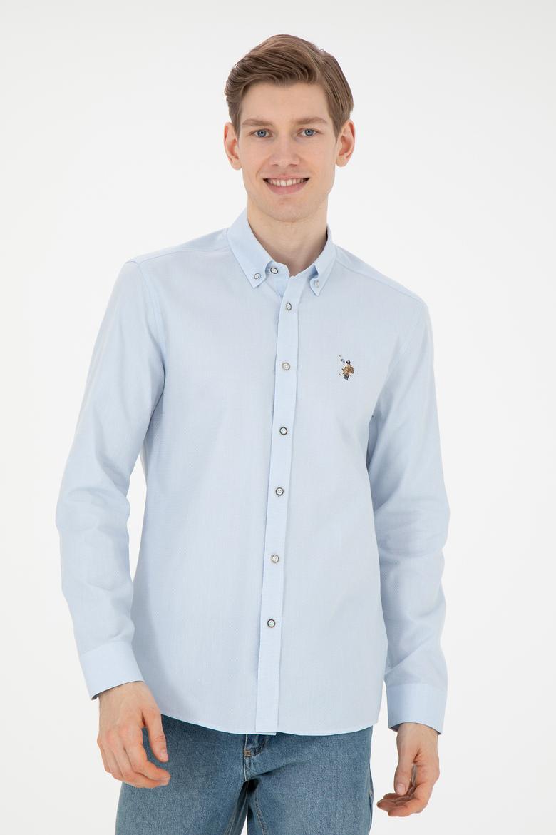Erkek Açık Mavi Uzun Kollu Basic Gömlek - 50271292001