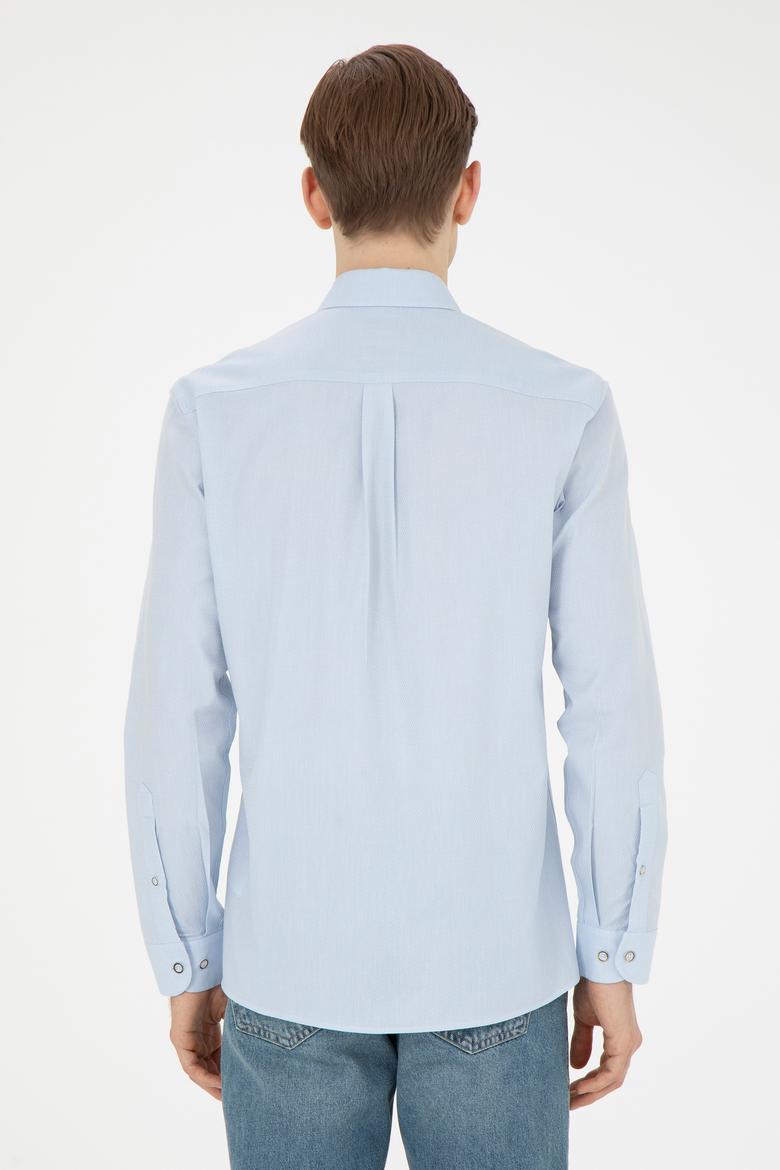 Erkek Açık Mavi Uzun Kollu Basic Gömlek - 50271292001