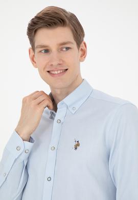 Erkek Açık Mavi Uzun Kollu Basic Gömlek - 50271292001