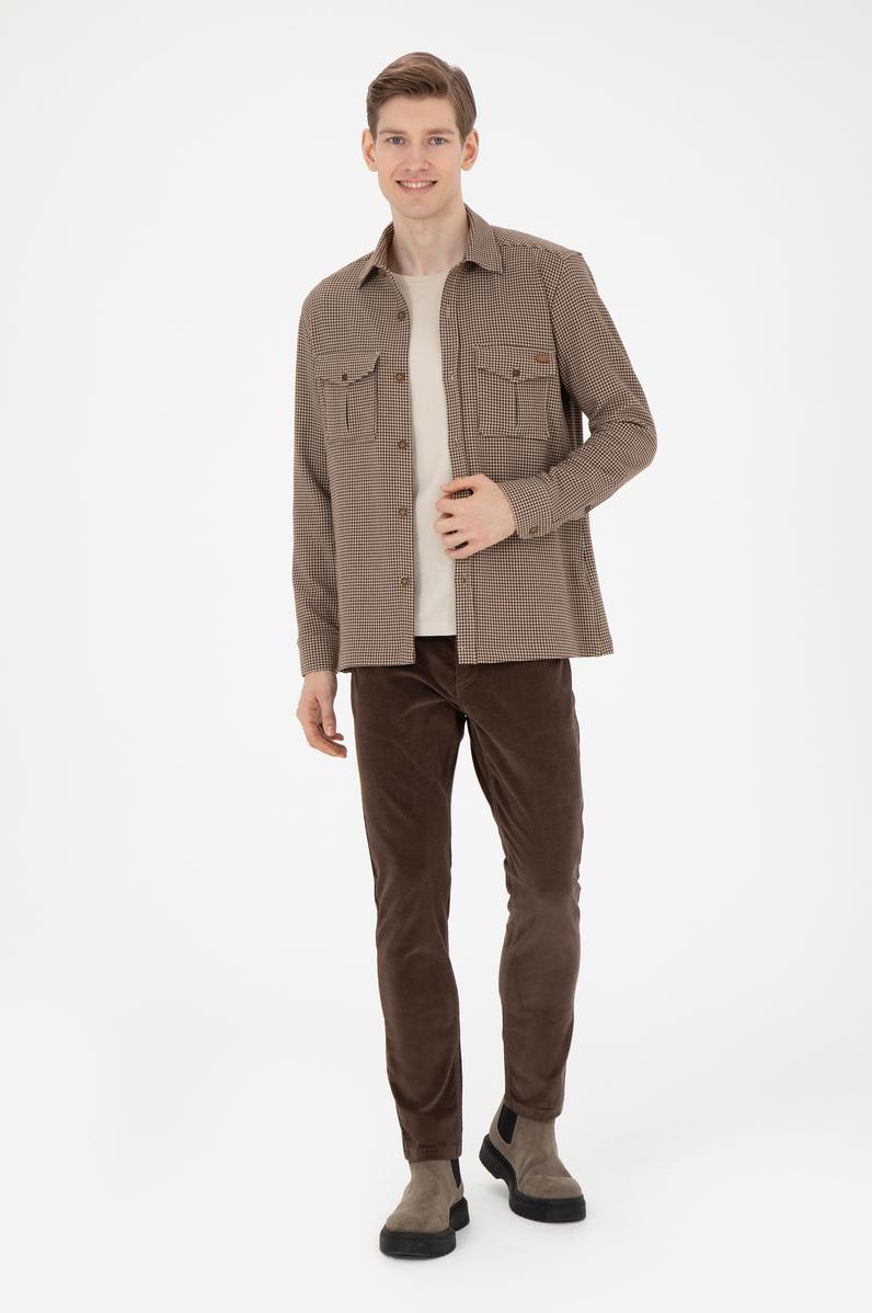 Erkek Kahverengi Kanvas Pantolon