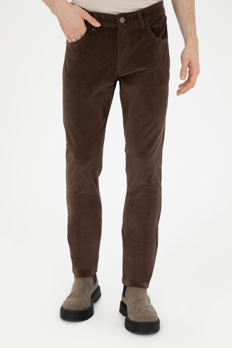 Erkek Kahverengi Kanvas Pantolon - 50272266216