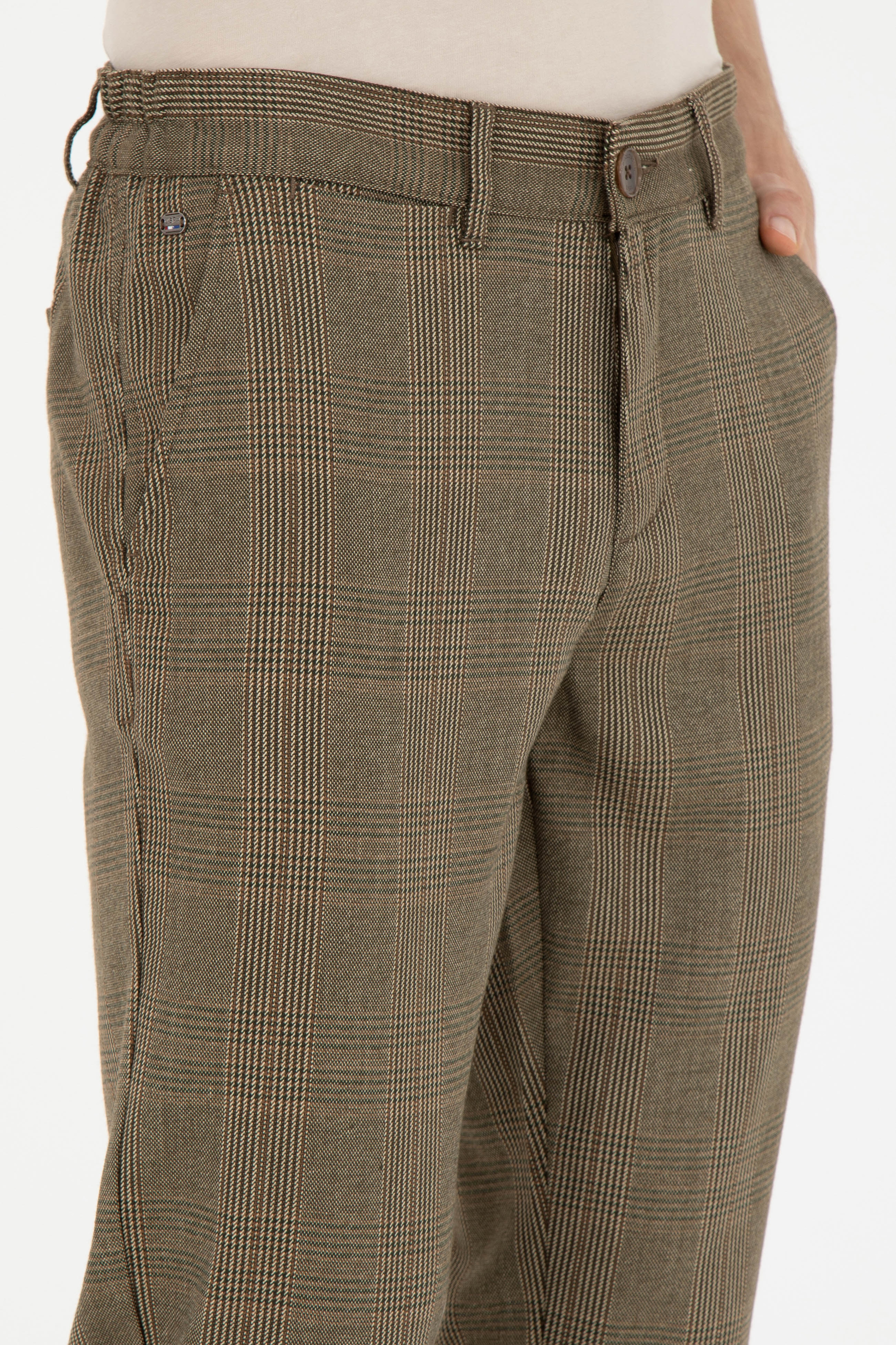 Erkek Slim Fit Coconut Kanvas Pantolon