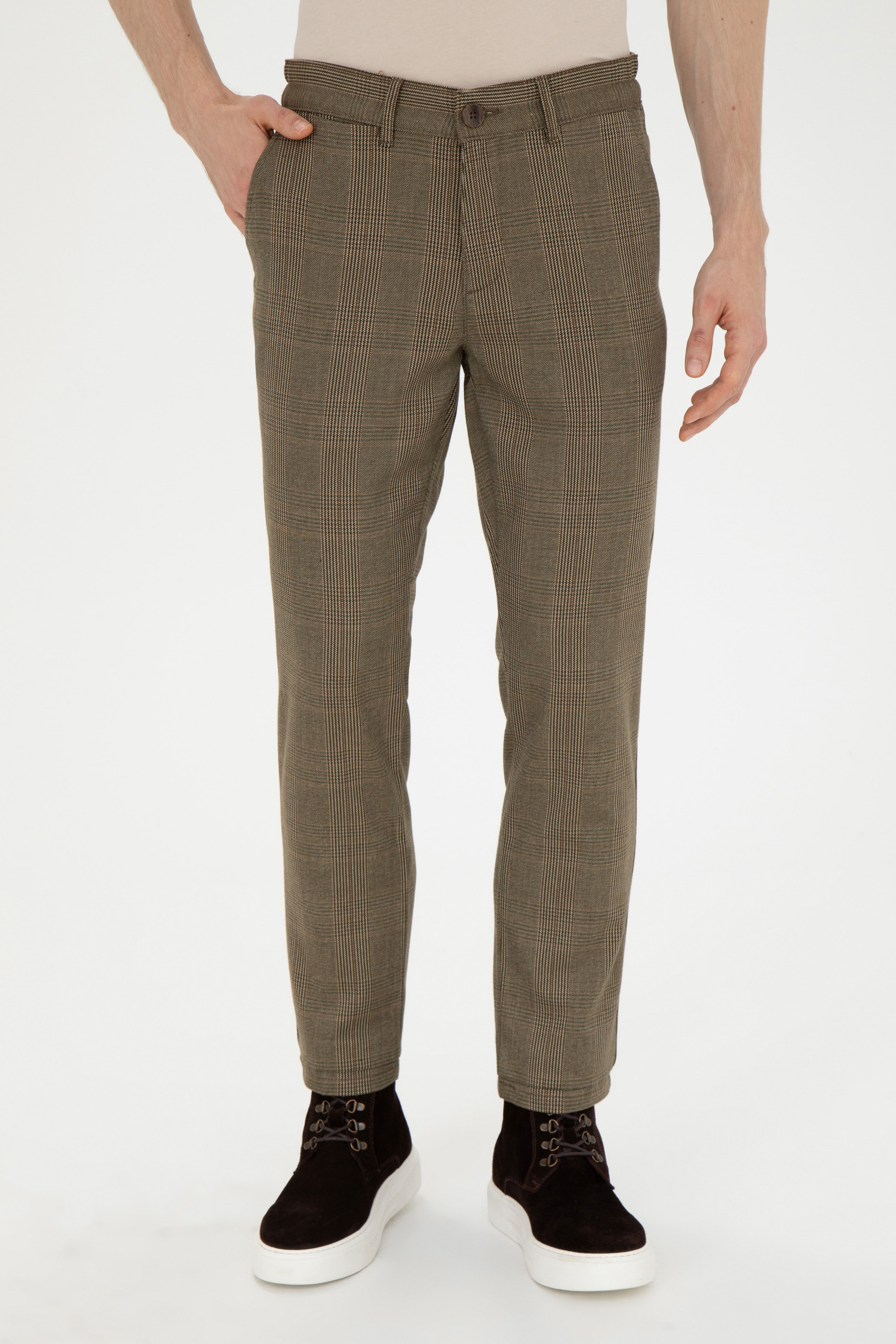 Erkek Slim Fit Coconut Kanvas Pantolon - Image 2