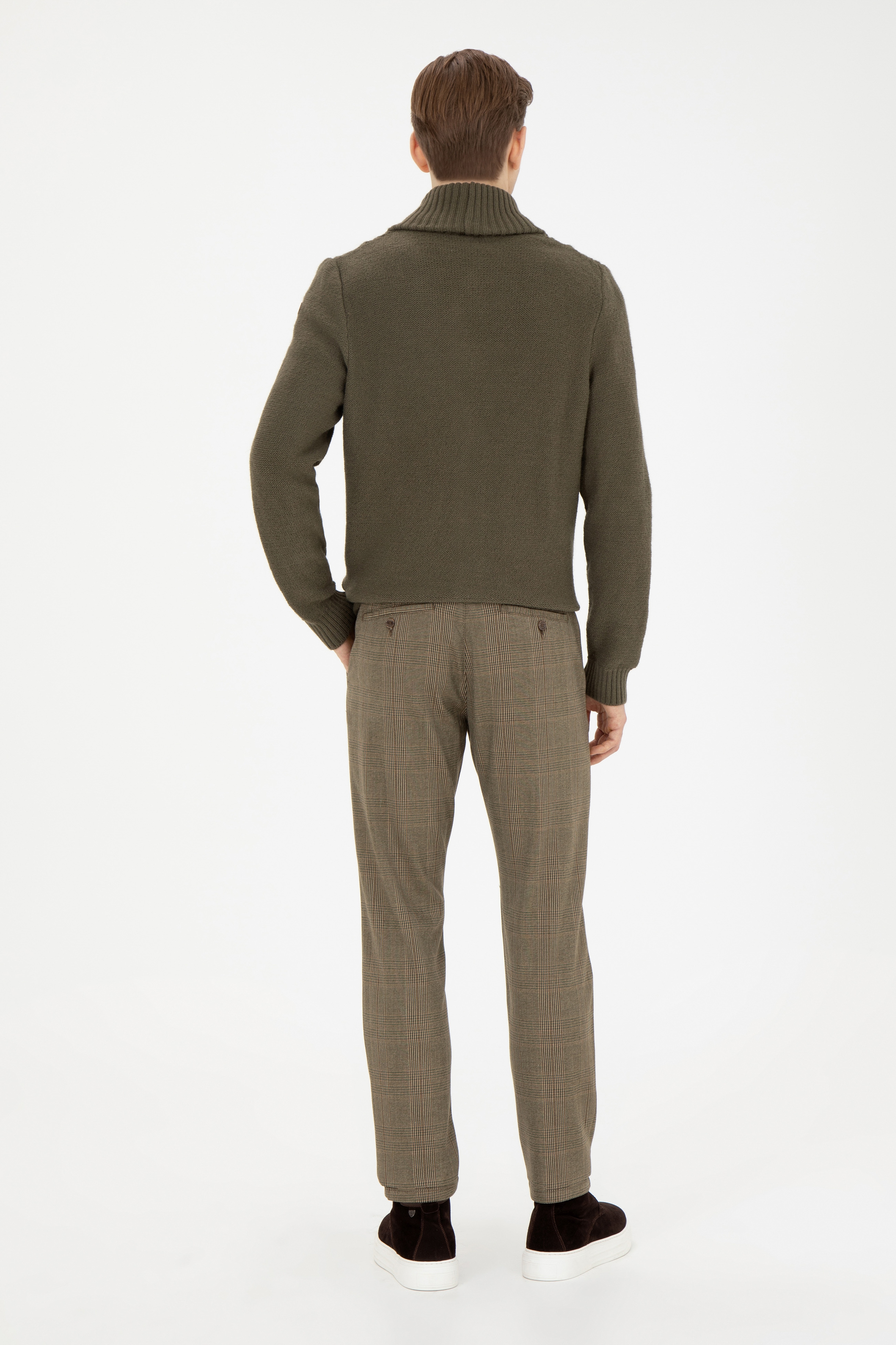 Erkek Slim Fit Coconut Kanvas Pantolon - Image 4