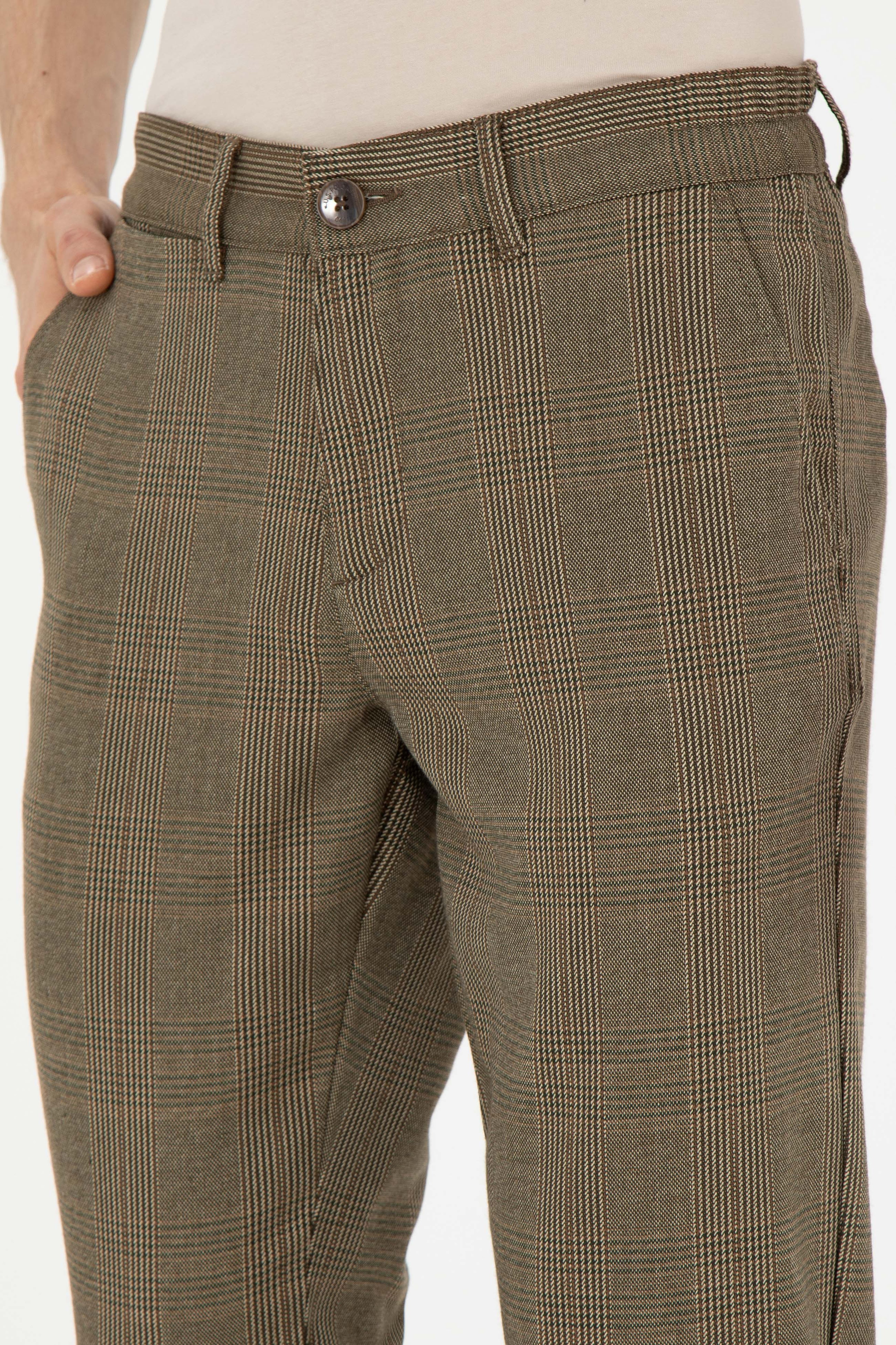 Erkek Slim Fit Coconut Kanvas Pantolon - Image 6