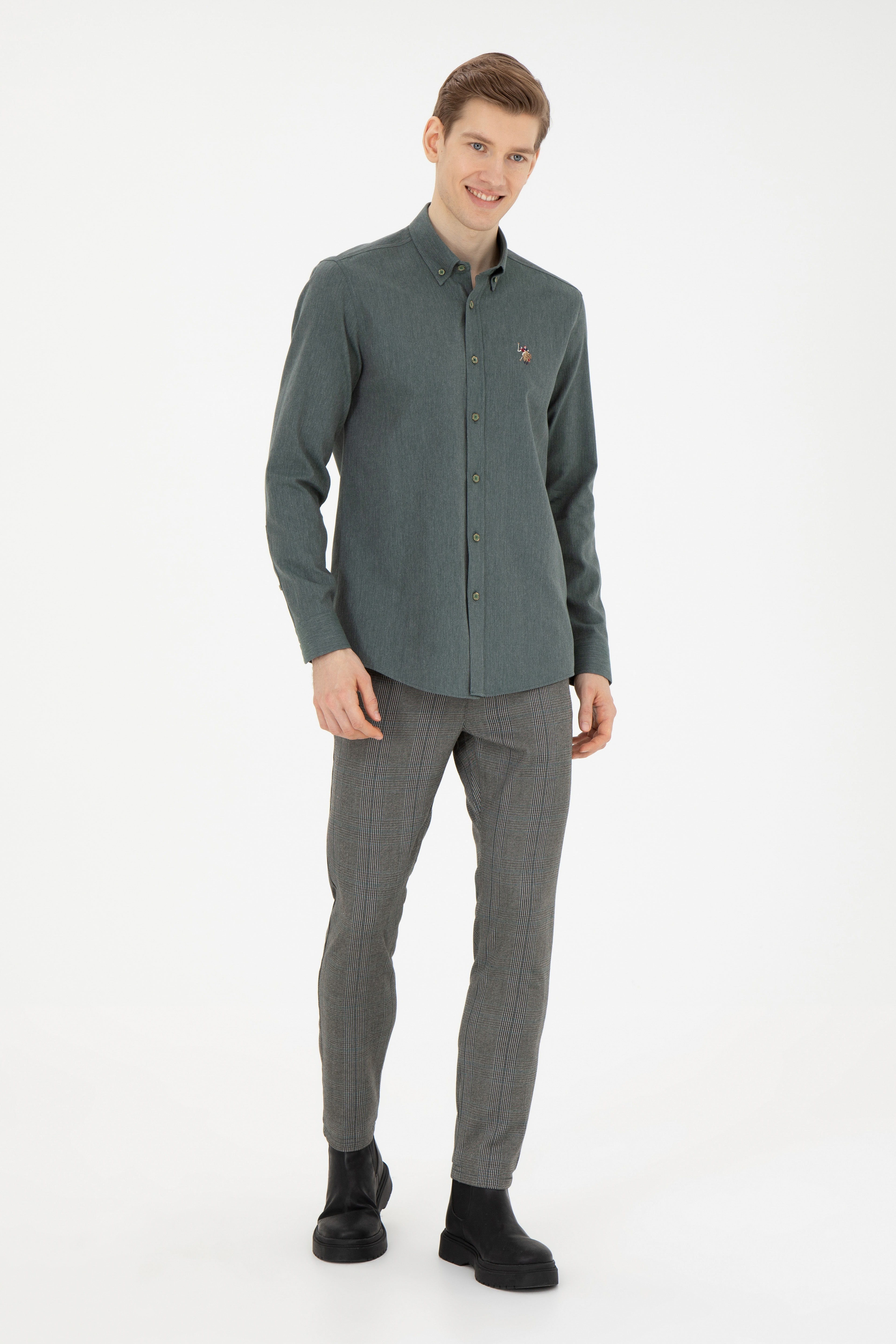 Erkek Slim Fit Lacivert Kanvas Pantolon
