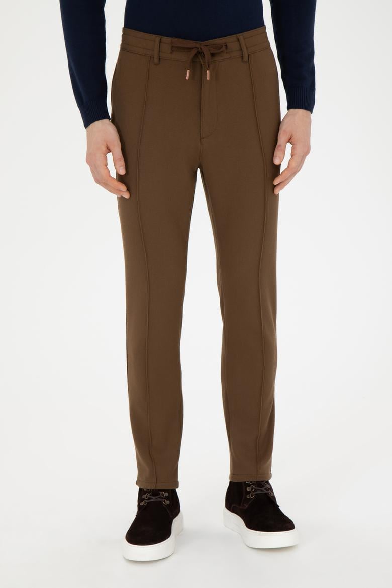 Erkek Kahverengi Kanvas Pantolon - 50272342129