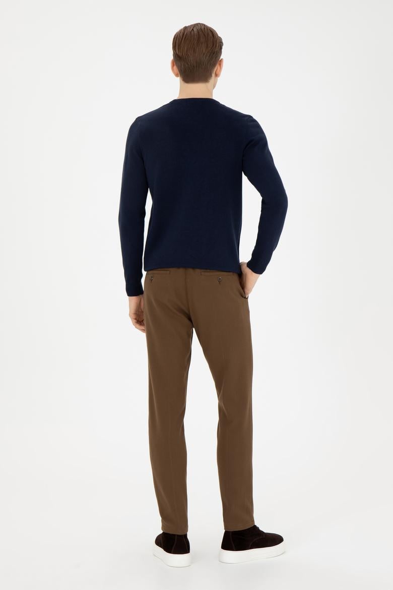 Erkek Kahverengi Kanvas Pantolon - 50272342129