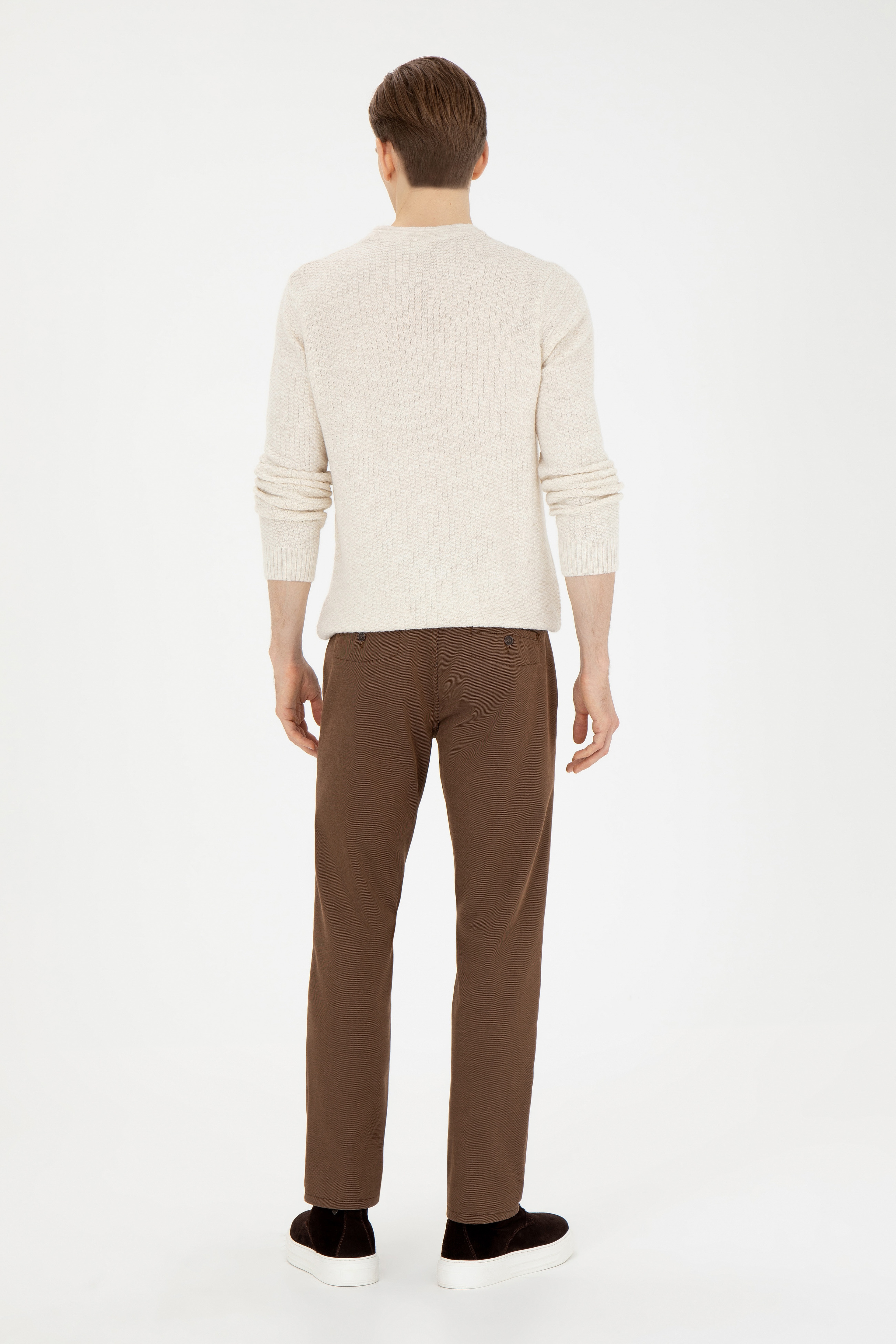 Erkek Regular Fit Coconut Kanvas Pantolon - Image 4