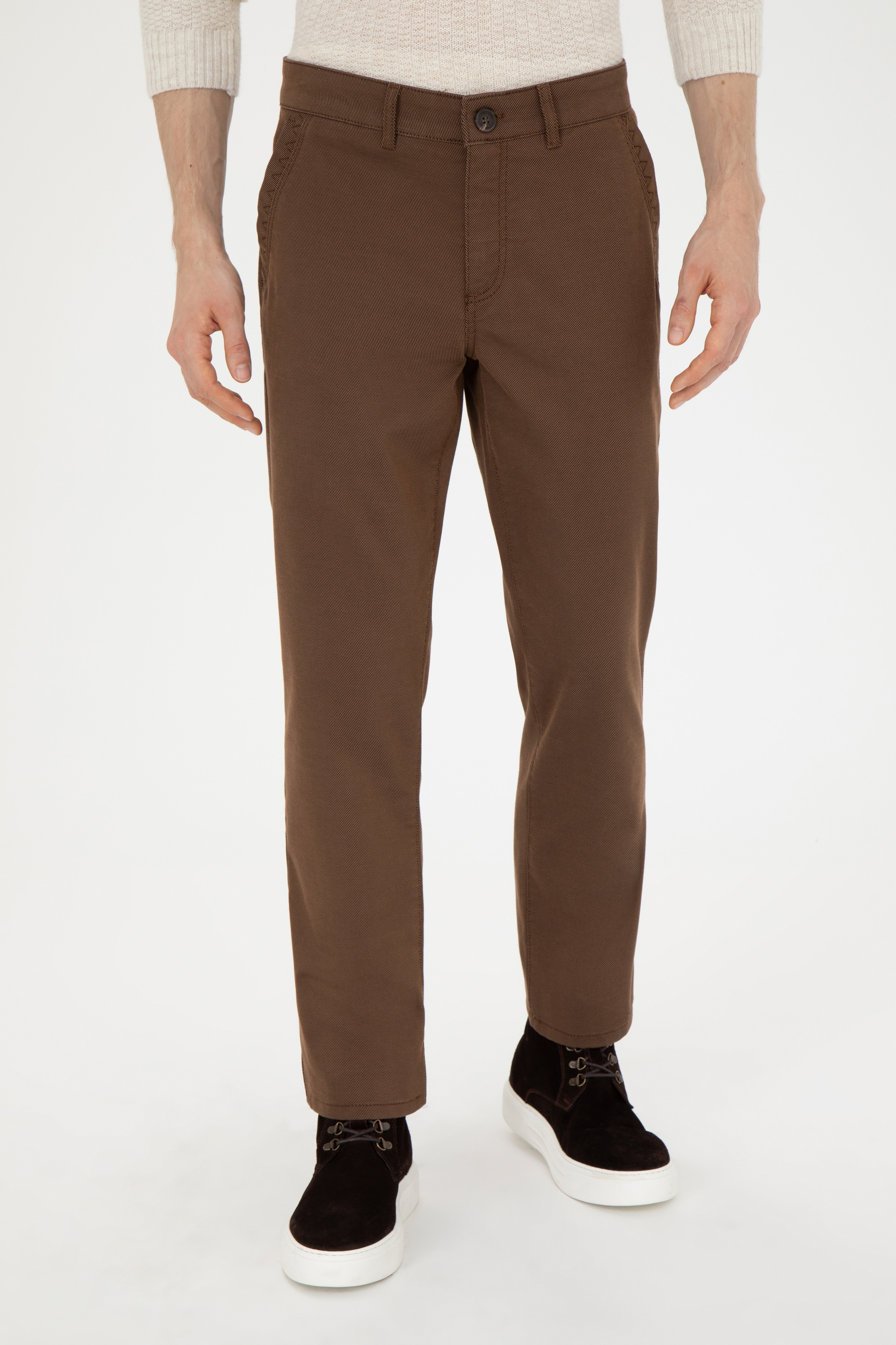 Erkek Regular Fit Coconut Kanvas Pantolon - Image 2
